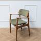 Erik Buch vintage chair in oak and velvet