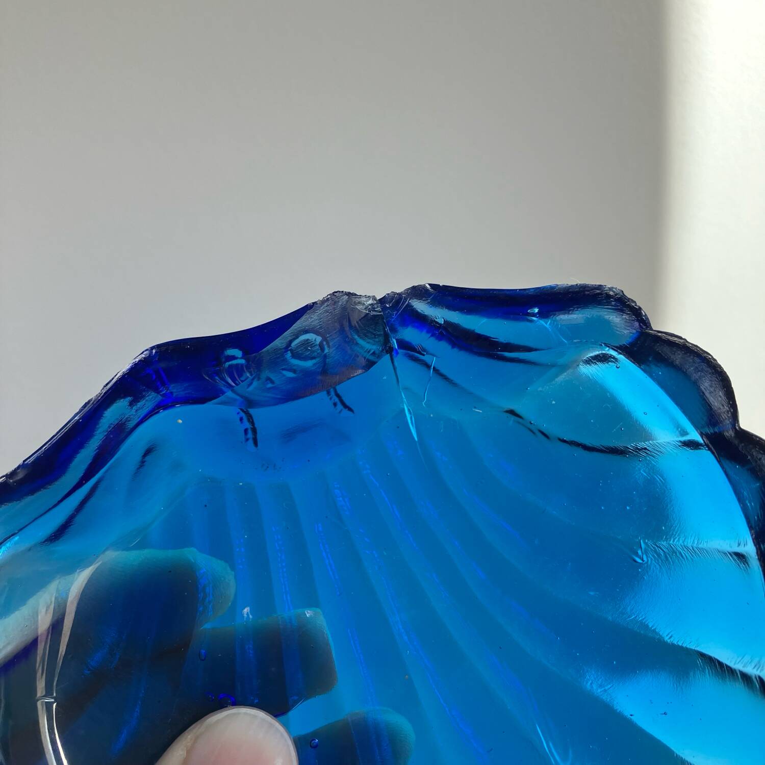 Silver-plated metal seashell butter dish