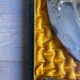 Porridge plate and spoon in silver metal