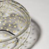 Yellow spotted glass sugar bowl, 1930s