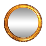 Round golden mirror