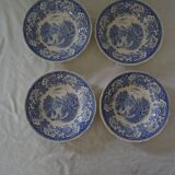 4 old earthenware plates 26923 villeroy boch burgenland blue