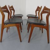 Teak Model 310 Dining Chairs by Erik Buch for Chr. Christensen, Denmark, 1960s, Set of 4