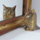 Chiseled brass owl