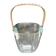 Strombergshyttan sterling silver and art glass ice bucket