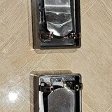 Set of 2 hammered glass wall lights