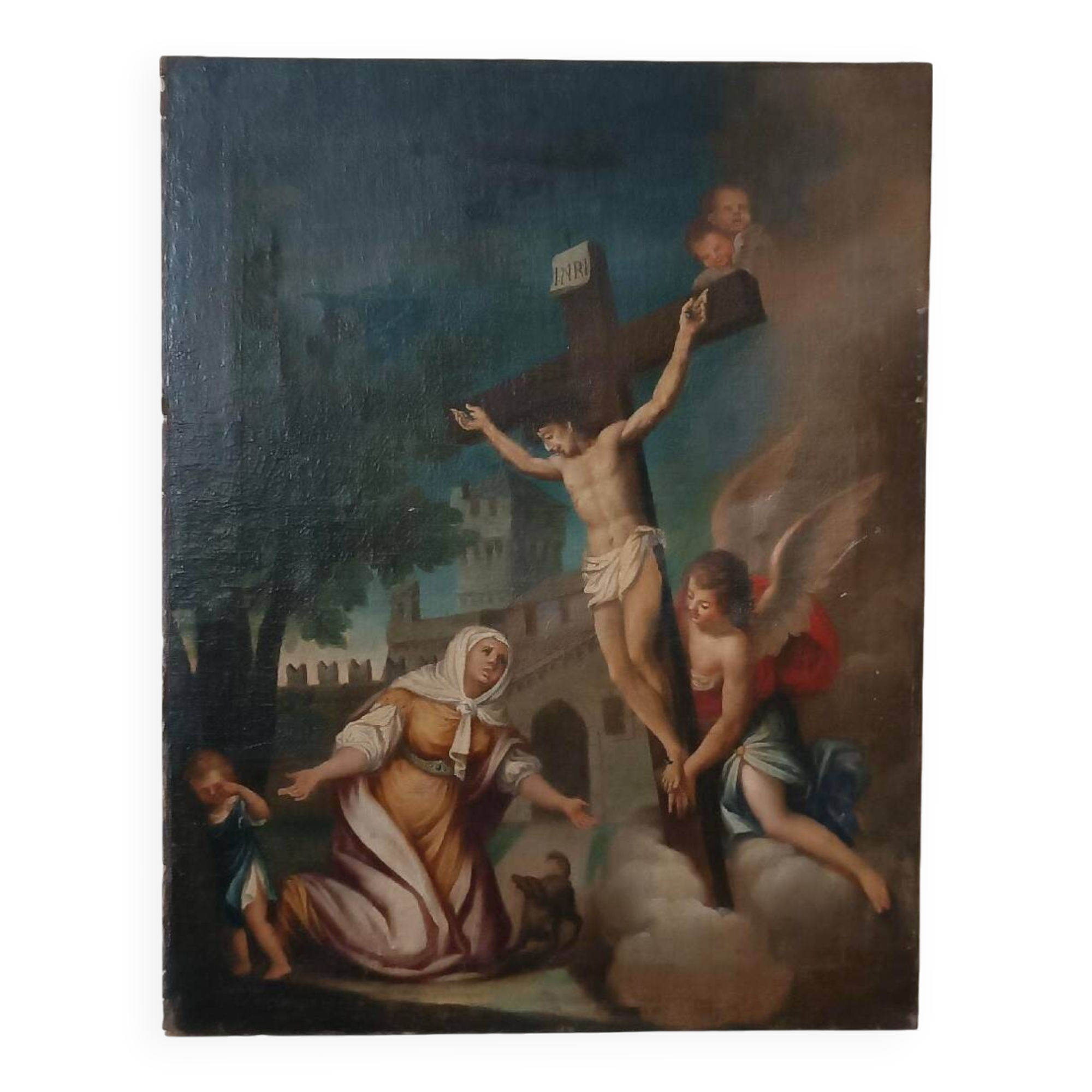 Old painting - oil on canvas - Italian school, 18th century