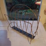 vintage metal magazine rack 1950