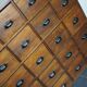 French fruitwood apothecary cabinet, ca 1950s