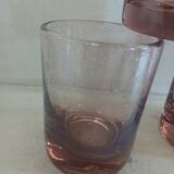 3 bubble glass water glasses