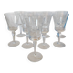9 chiseled crystal stemmed glasses from the 70s