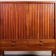 Mahogany furniture attributed to Hans J. Wegner, Denmark, 1950s