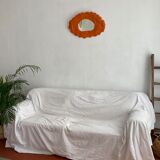 Handmade plaster mirror - unique piece