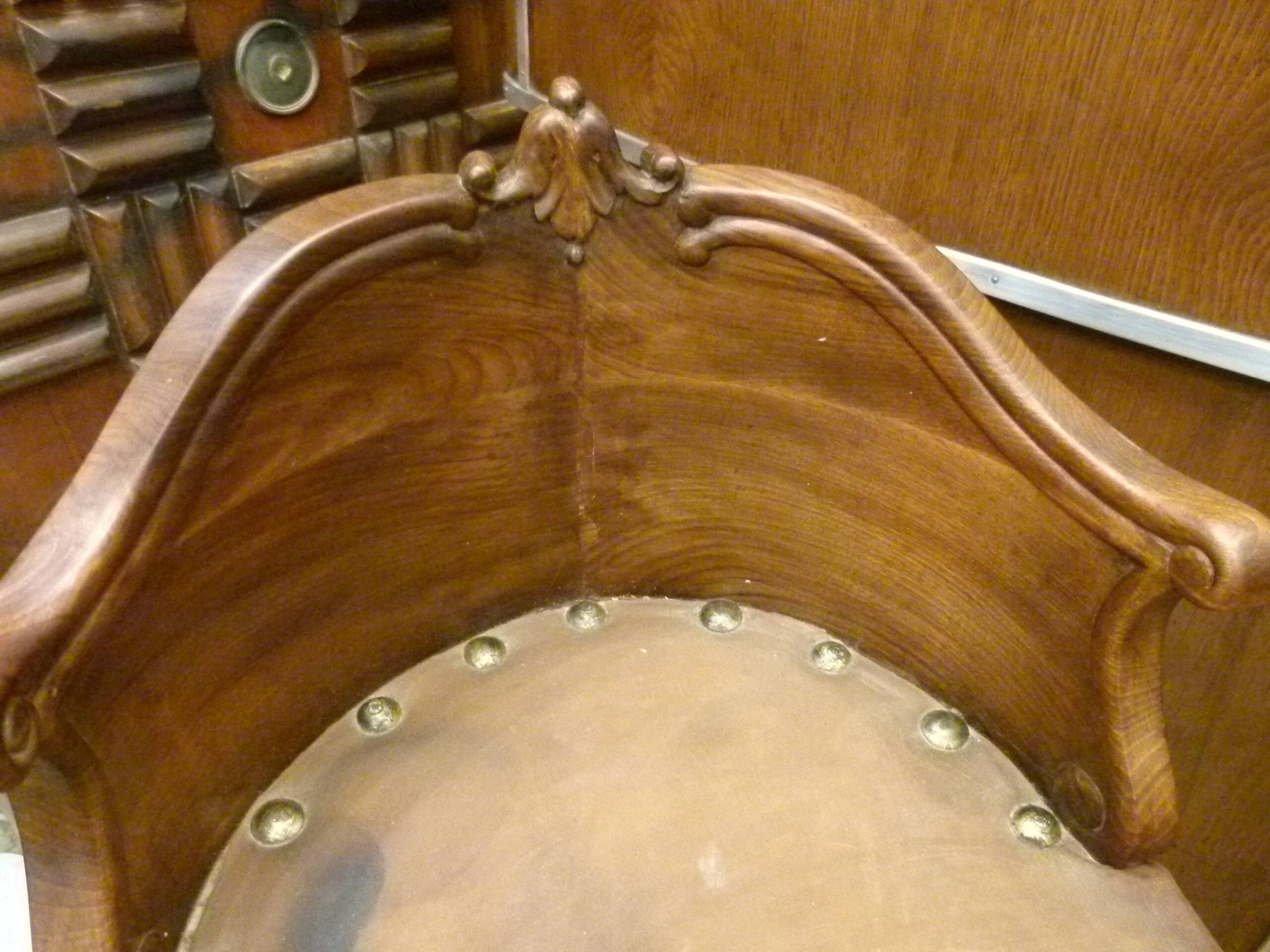 Pair of Gaudí-style stools