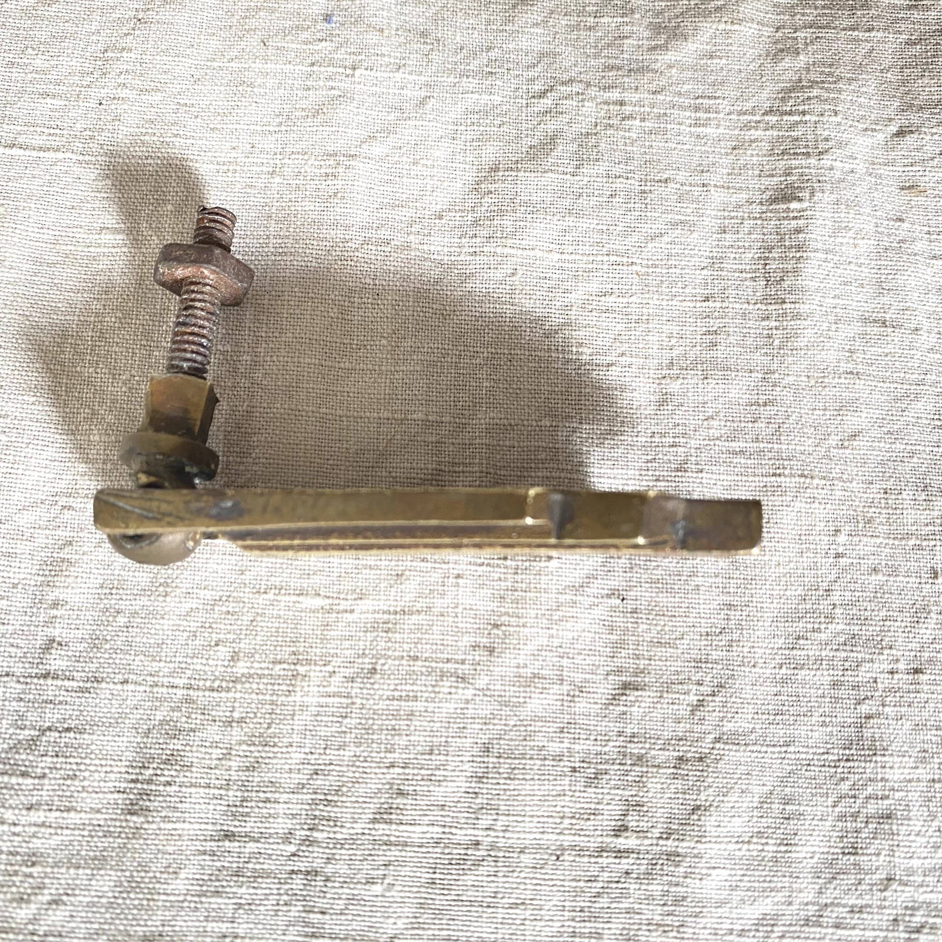 Door knob, art deco furniture handle in brass