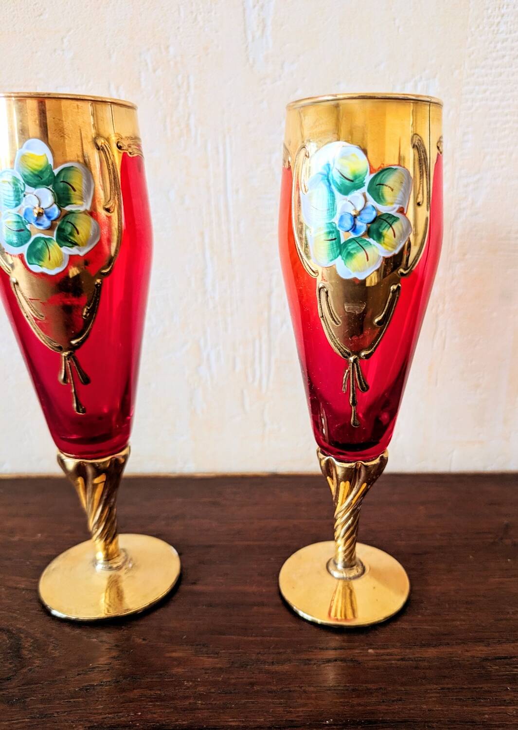 Murano champagne flutes