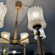 Brass and glass chandelier 1970