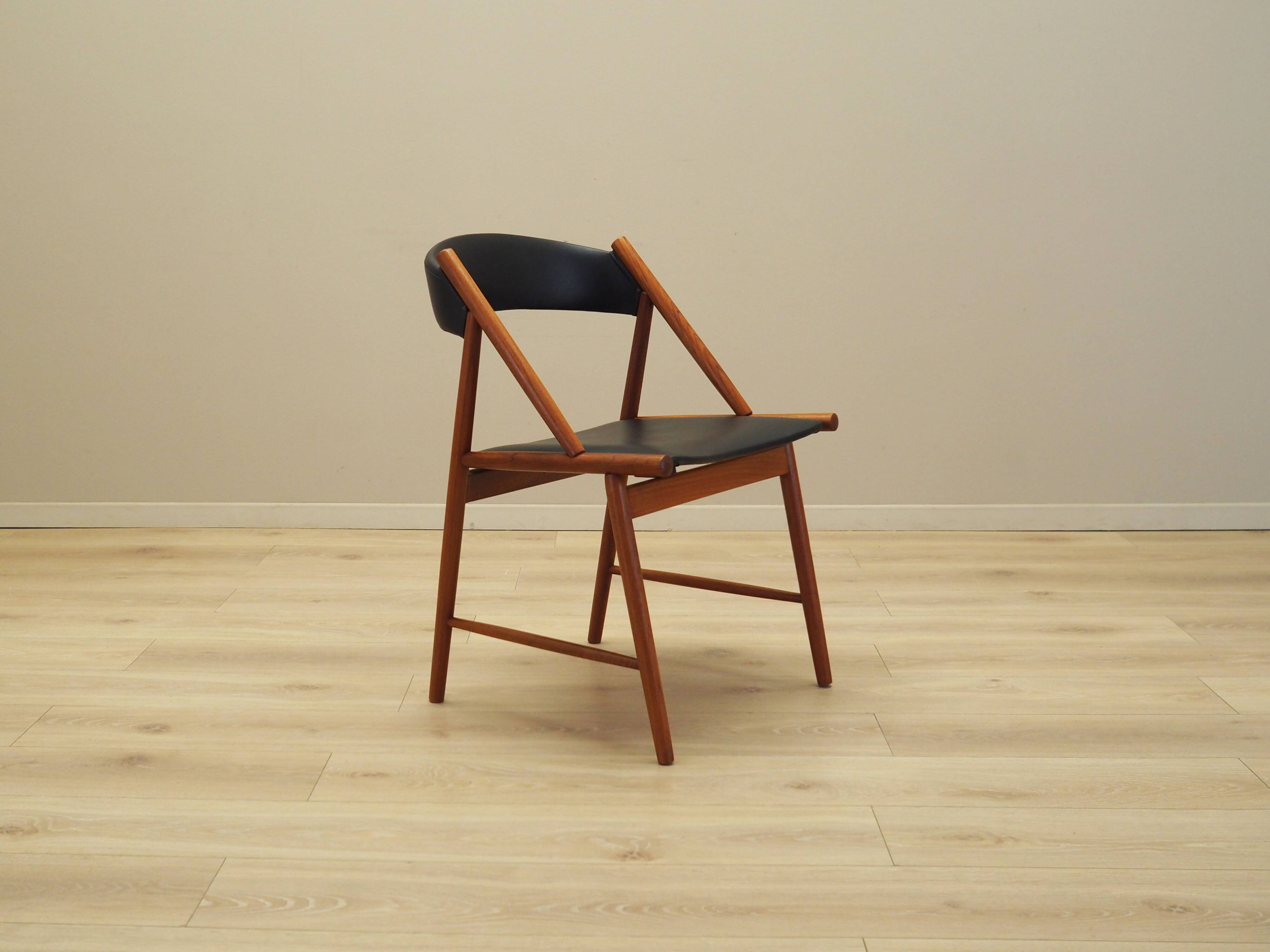 Chaise en teck, design danois, années 1970, production : Danemark