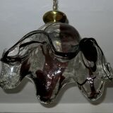 Large art glass pendant light, Pertti Santalahti for Humppila, Norway 1960s