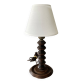 Lampe en bois à poser années 70