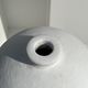 Handcrafted terracotta ball vase painted white H:24 D:26