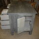 Desk painted in patinated grey and matte varnish circa 1940