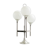 1970s 3 armed chromed Trumpet lamp