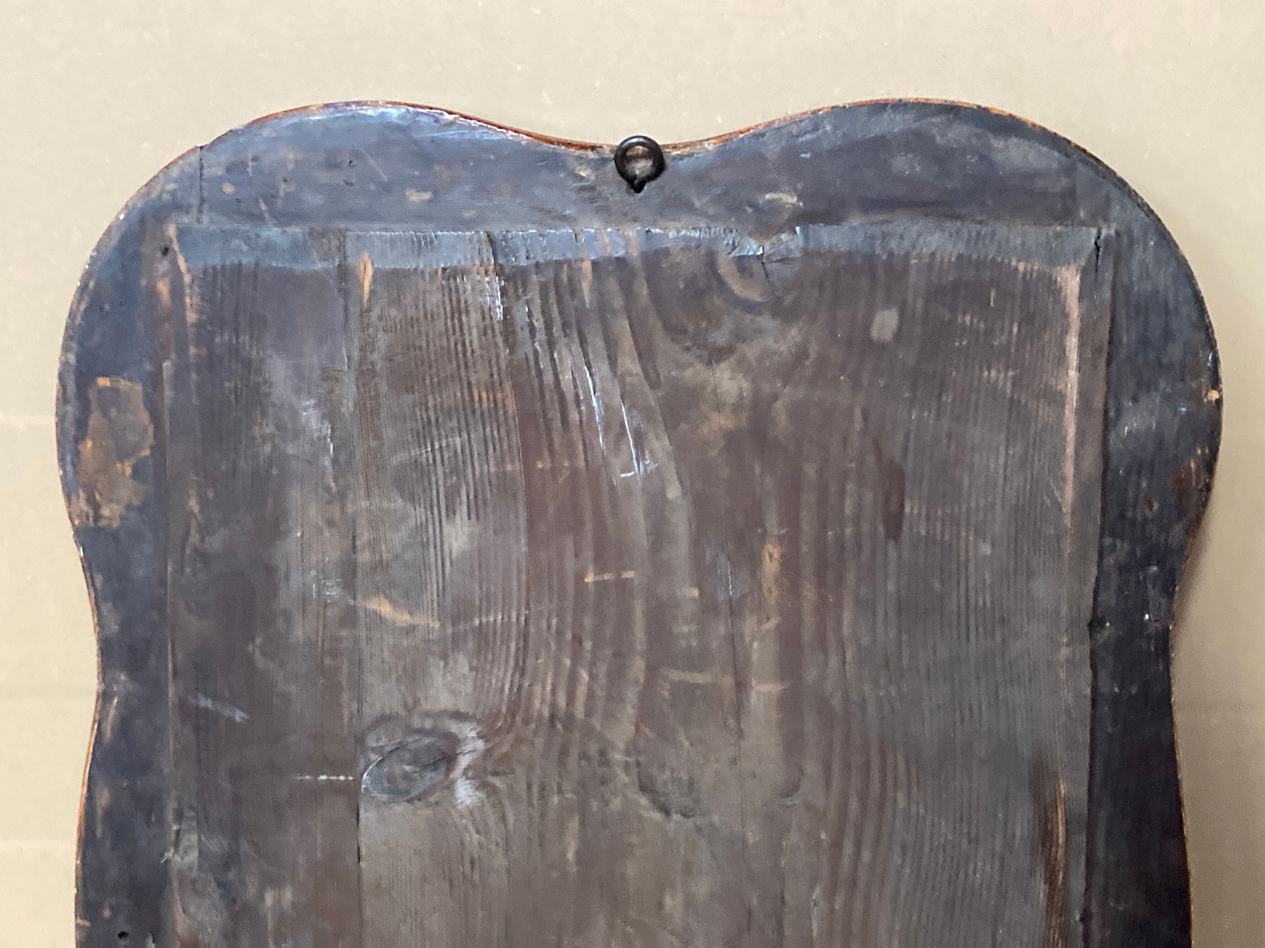 Louis Philippe organic curved wavy distressed mirror, ca 1880