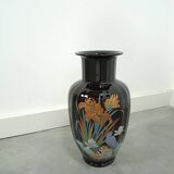 Black vintage porcelain vase