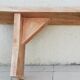 Old country bench in solid wood