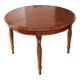 Table ronde en merisier à rallonges