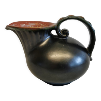 Keramic jug in metal glaze, from Danish Michael Andersen (Stamped with the 3 fish at the bottom)