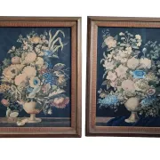 Pair of neoclassical flower still lifes – F.M. de Spaen-de Bylandt, 1809
