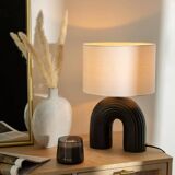 Black lamp - metal and ceramic