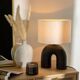Black lamp - metal and ceramic