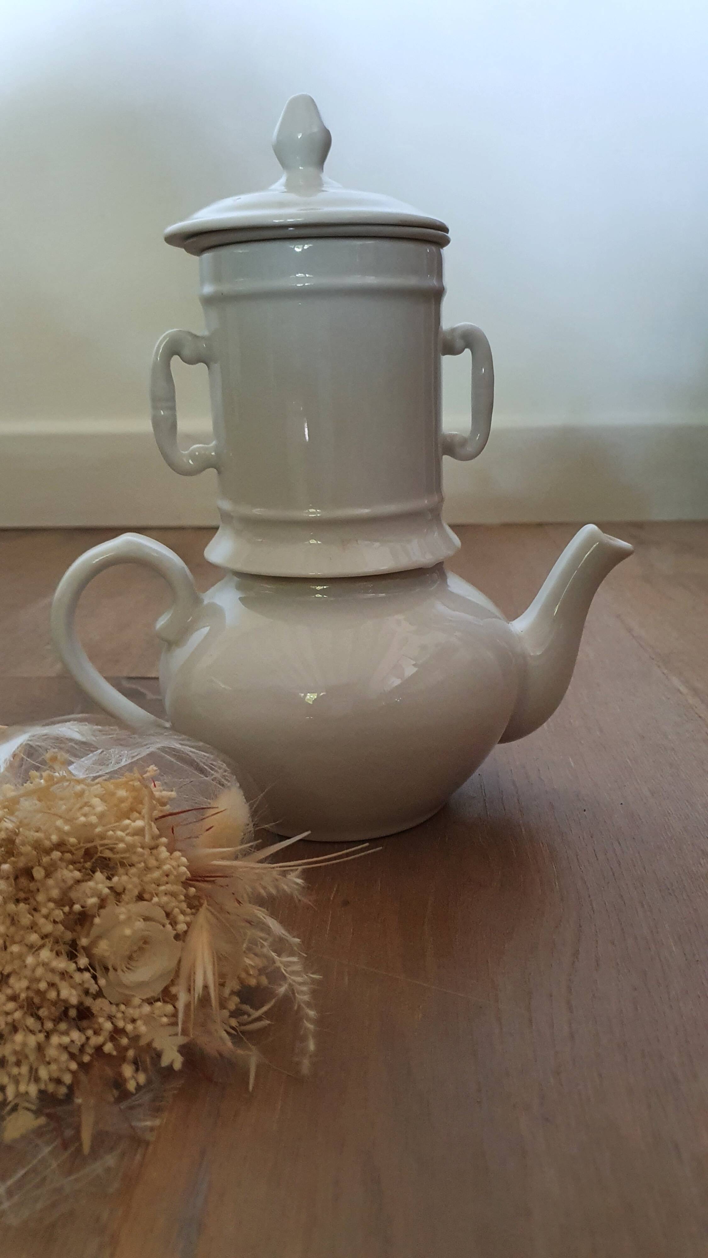 Porcelain coffee maker with filter and diffuser Apilco