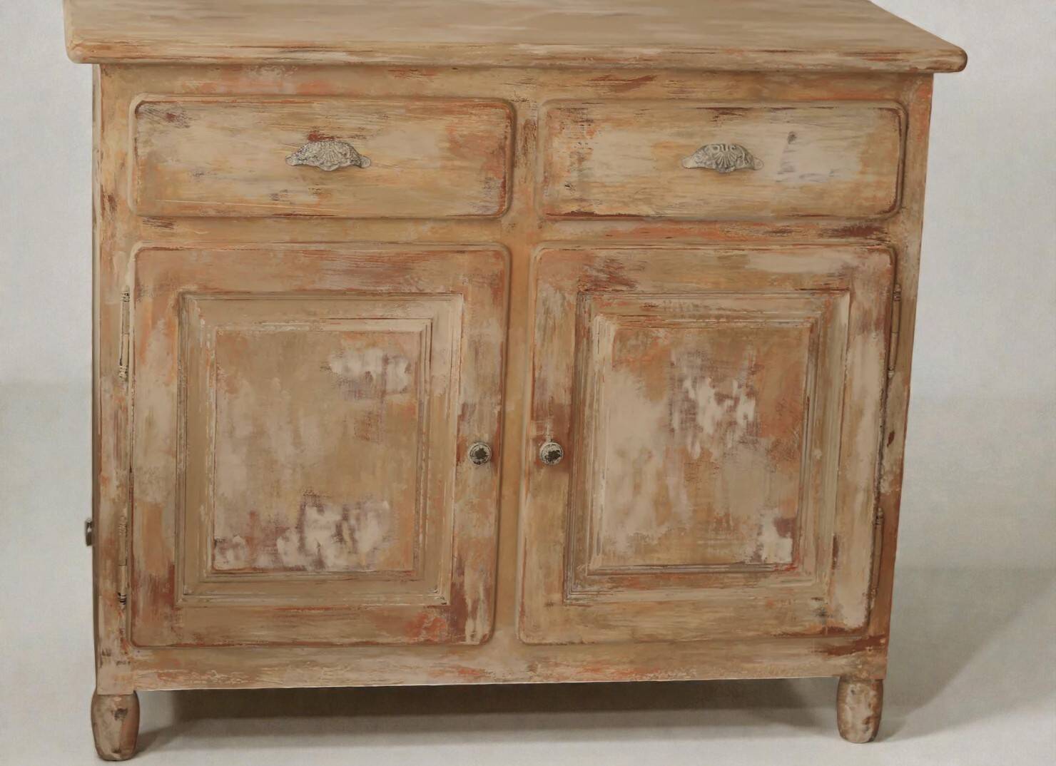 Small Parisian-style patinated sideboard