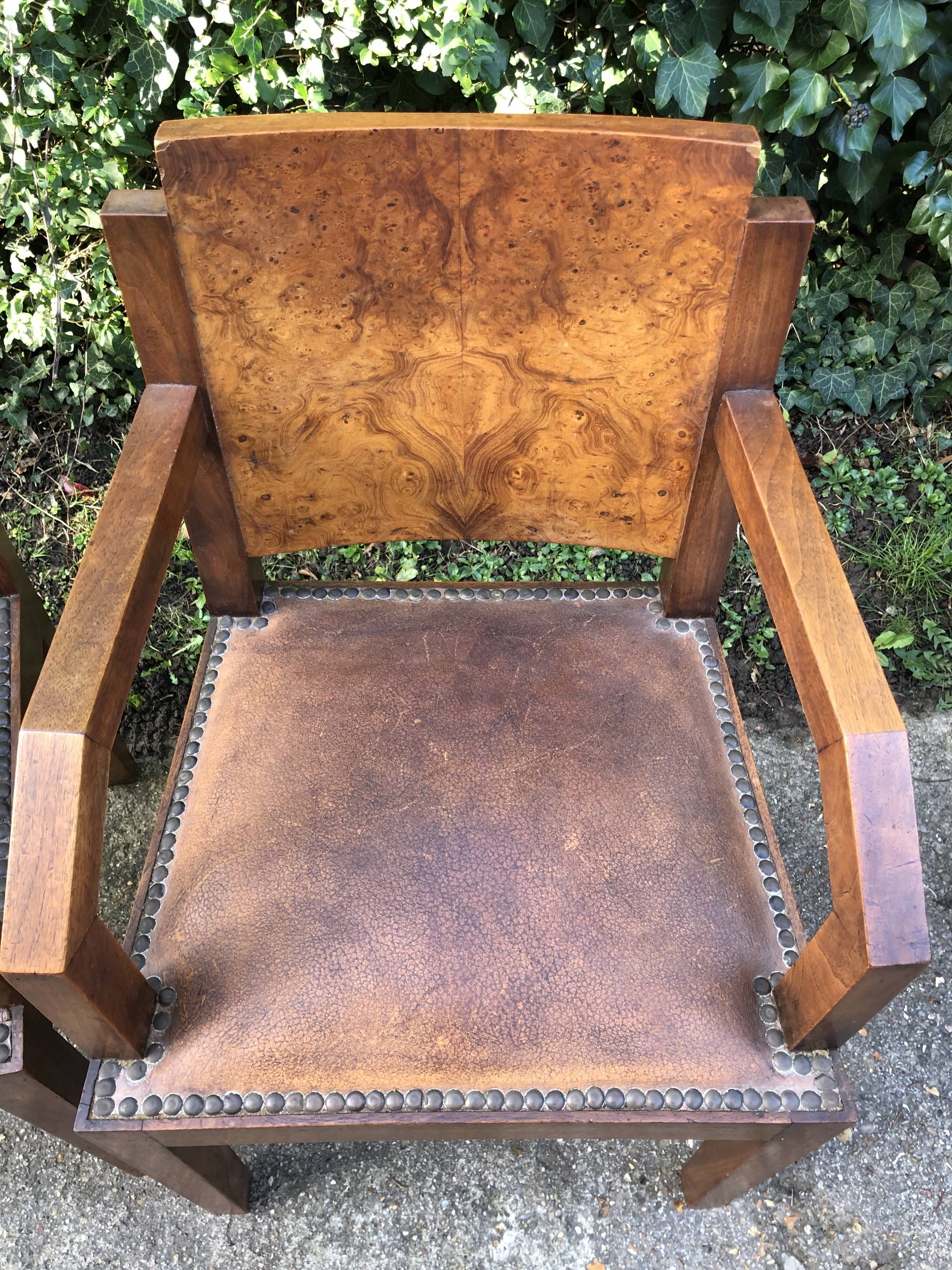 Pair of Art Deco armchairs