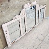 Old arched mirror in Burmese teak