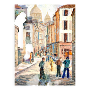 Tableau Montmartre by J. Arnaldi