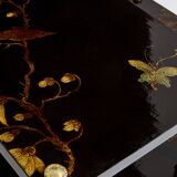 Bamboo bronze lacquered Chinese side tables Maison Baguès 1940
