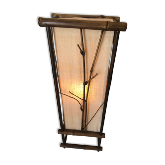 Lampadaire bambou vintage