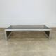 Aluminum and smoked glass coffee table, 1970s