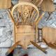 6 chairs bistro windsor wheelback in vintage beech baumann coffee
