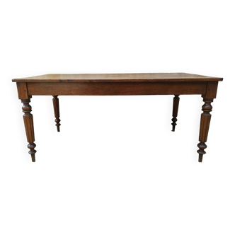 Oak farm table with two extensions