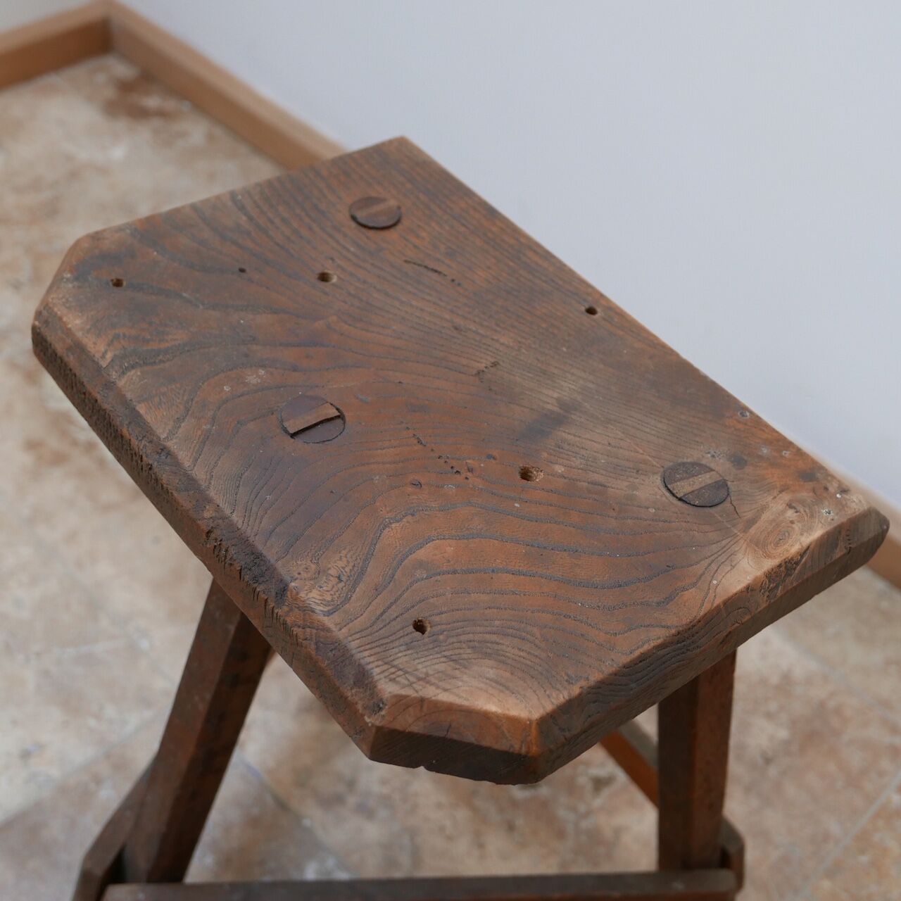 English wooden cutler's stool