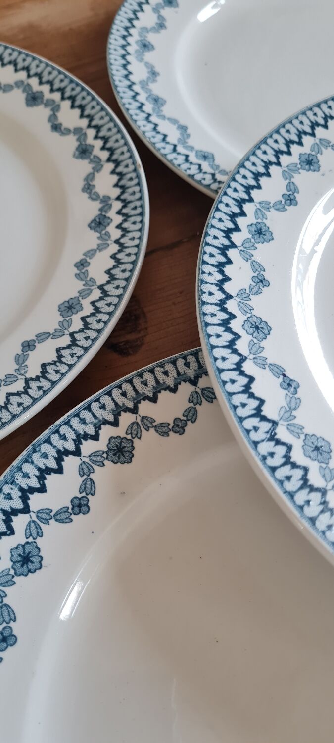 Service of 8 plates in iron earth