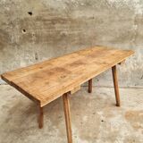 Antique butcher's table, work table, dining table, side table, oak