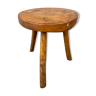 Rustic stool 1940 brutalist wooden