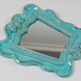 Art Deco wall mirror Theatre in terracotta by Gmundner Keramik, Austria, 1930s